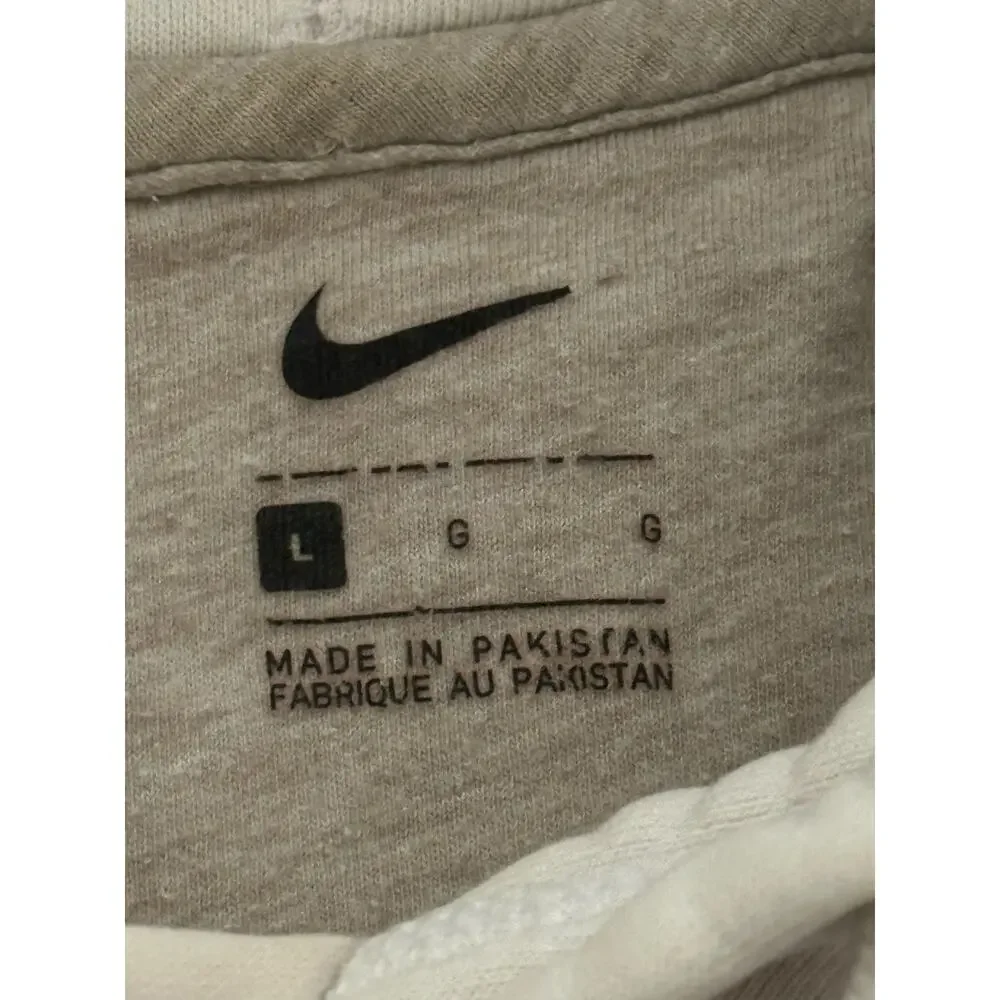 Nike Air Hoodie White Pullover Sweatshirt Men’s Size L Logo Front Pocket